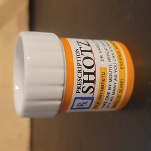 Shot Glass RX Prescription Pill Bottle Shot Glass